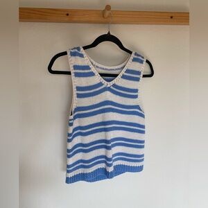 Handmade Knitted Striped Tank